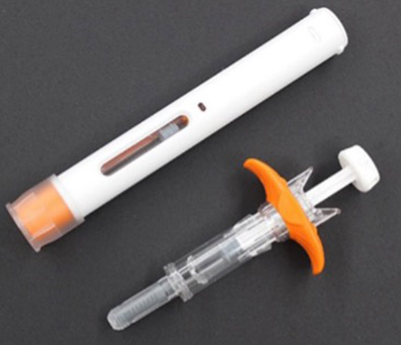 自己投与プレフィルドシリンジセーフティ機能付きプレフィルドシリンジ